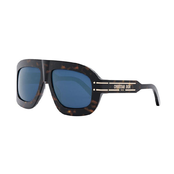 Dior Sunglasses Aviator Full Rim, Havana Frame And Grey Lens Diorsignaturem1u27a0 Green