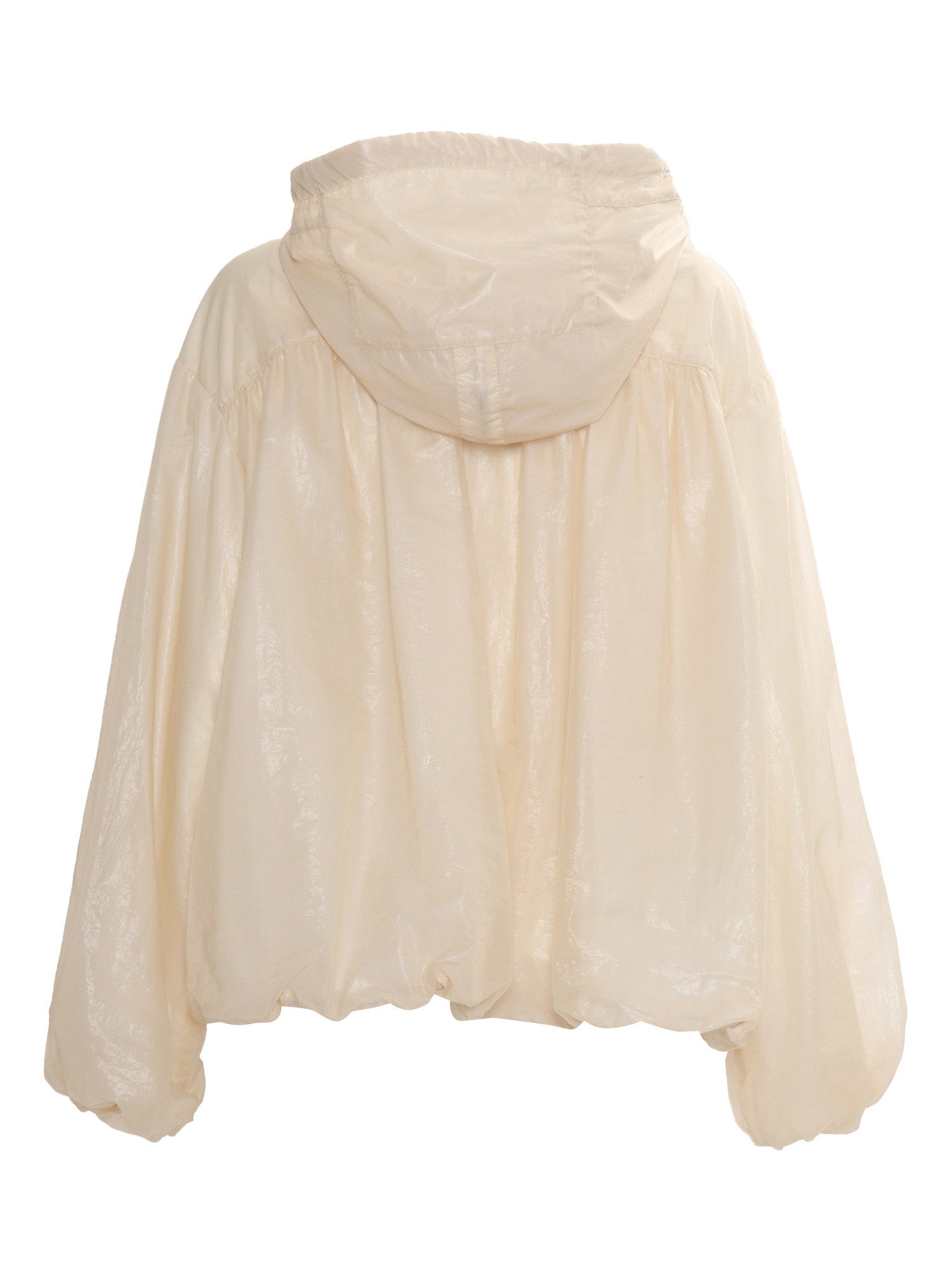 CARMEN - WOMAN HOODED JACKET Beige Polyamide Lining Short Puffer