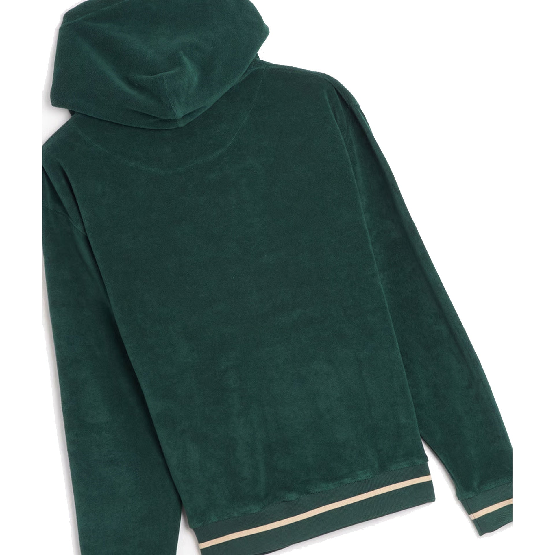 Autry Unisex Chenille Hoodie Green Cotton Polyester