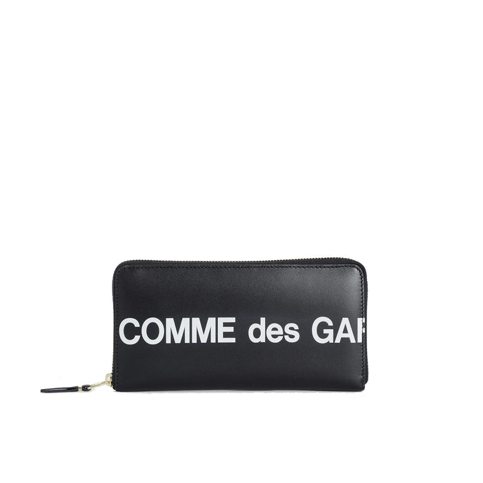 Comme Des Garçons Logo Wallet Black Cowhide