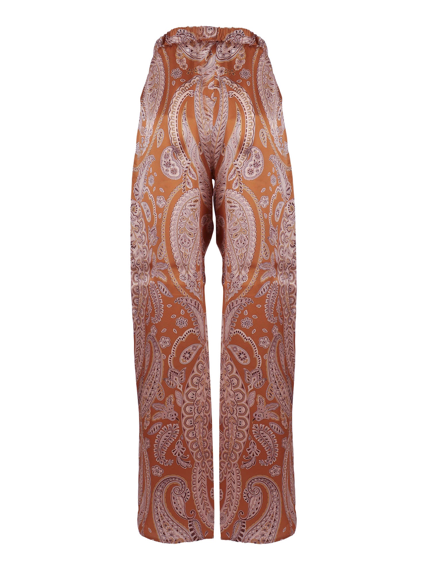 Trousers Beige Silk Pant