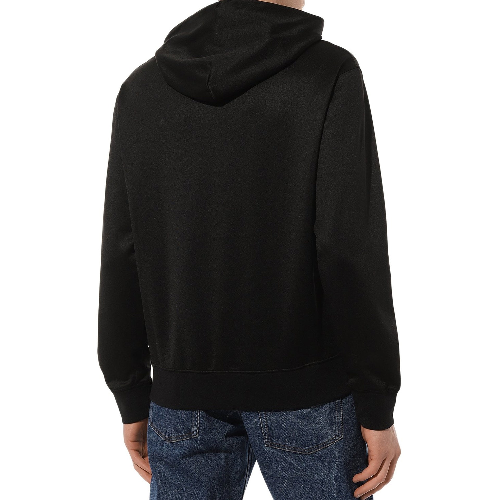 Off-White Hooded Logo Sweatshirt Black Cotton Elastane Polyamide