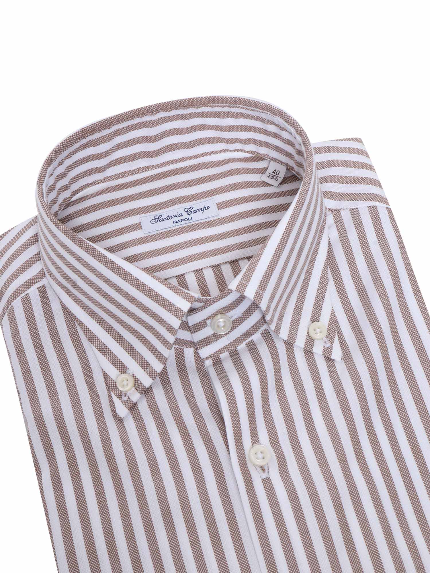 Brown striped shirt Multicolor Cotton