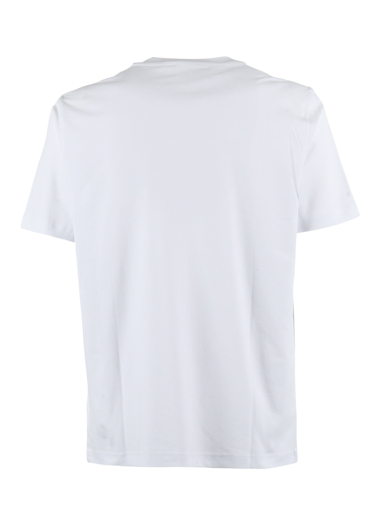 T-shirts White Cotton Rib Elastan Short Sleeves T-shirt