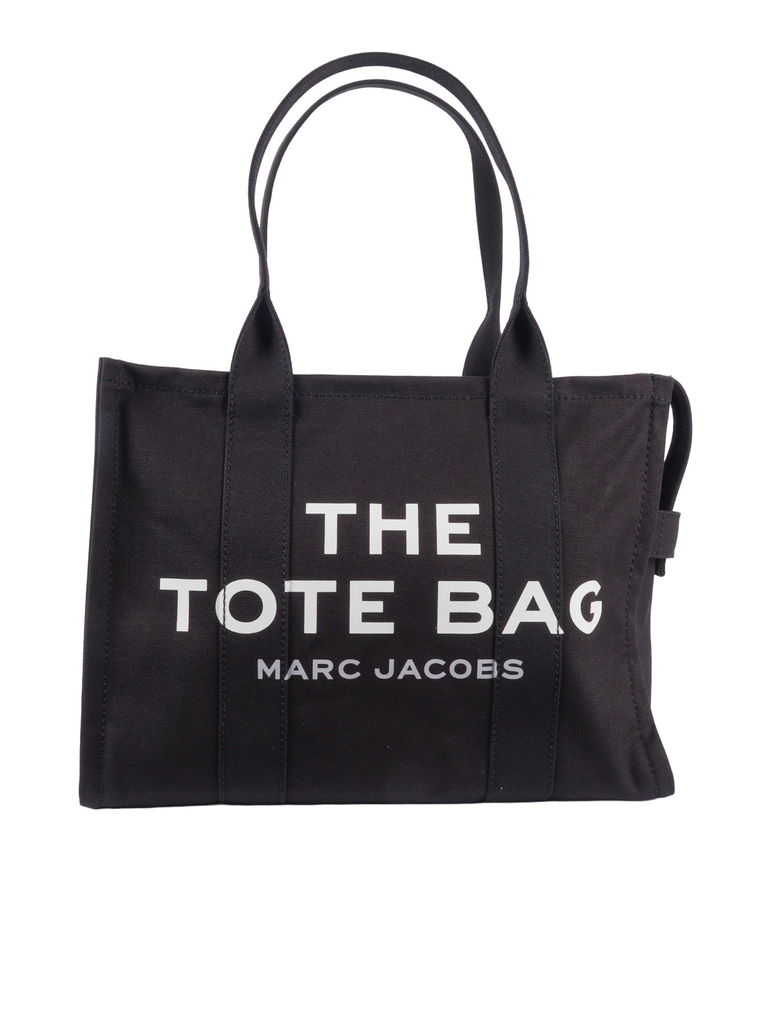 THE LARGE TOTE Black Cotton Handbag