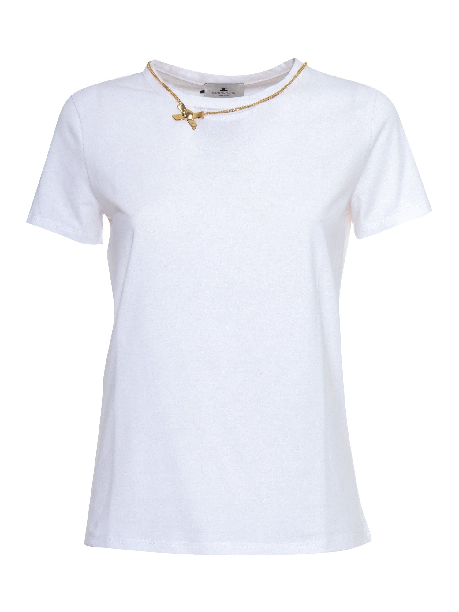 SWEATER White Cotton Short Sleeves T-shirt