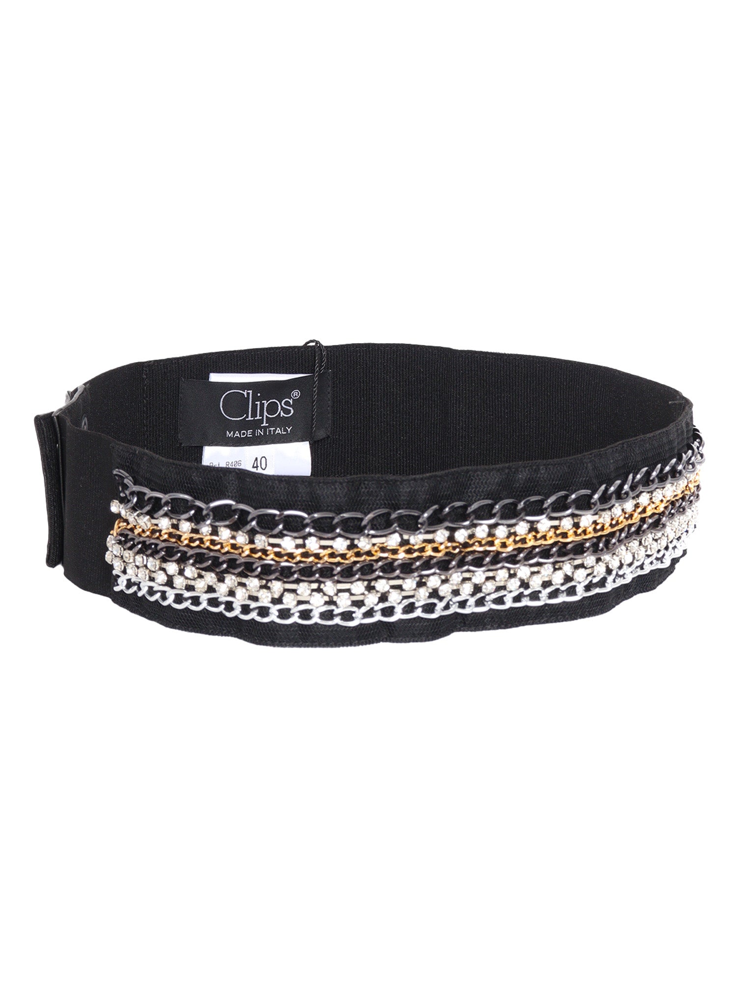 Belt with chains Black Other Fibers