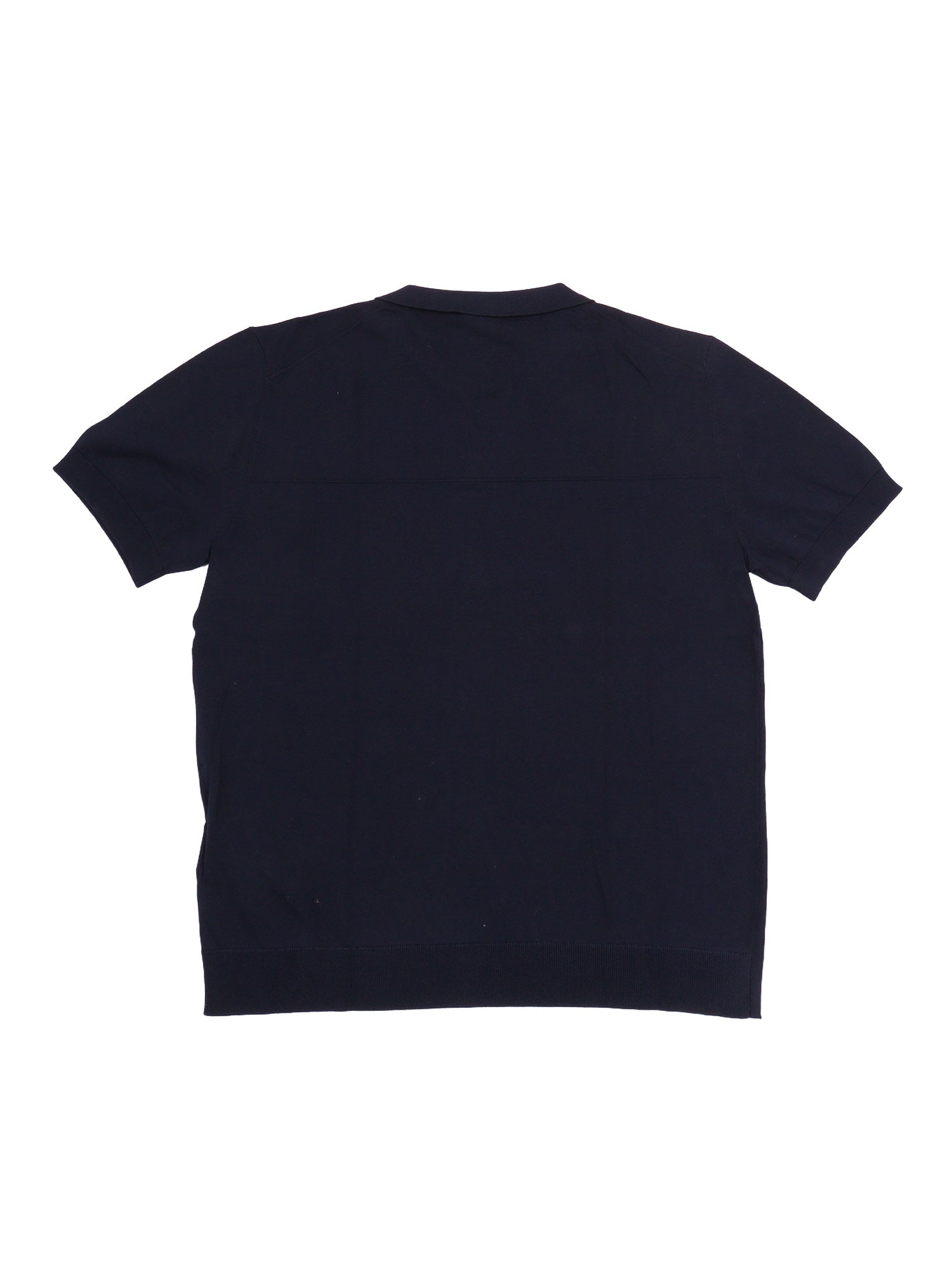Short Sleeve Polo Blue Cotton Shirt