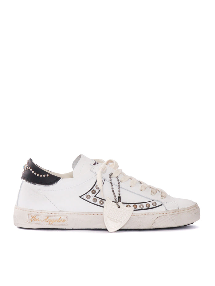 Htc Vipers Studded Shield Low Woman White Sneaker