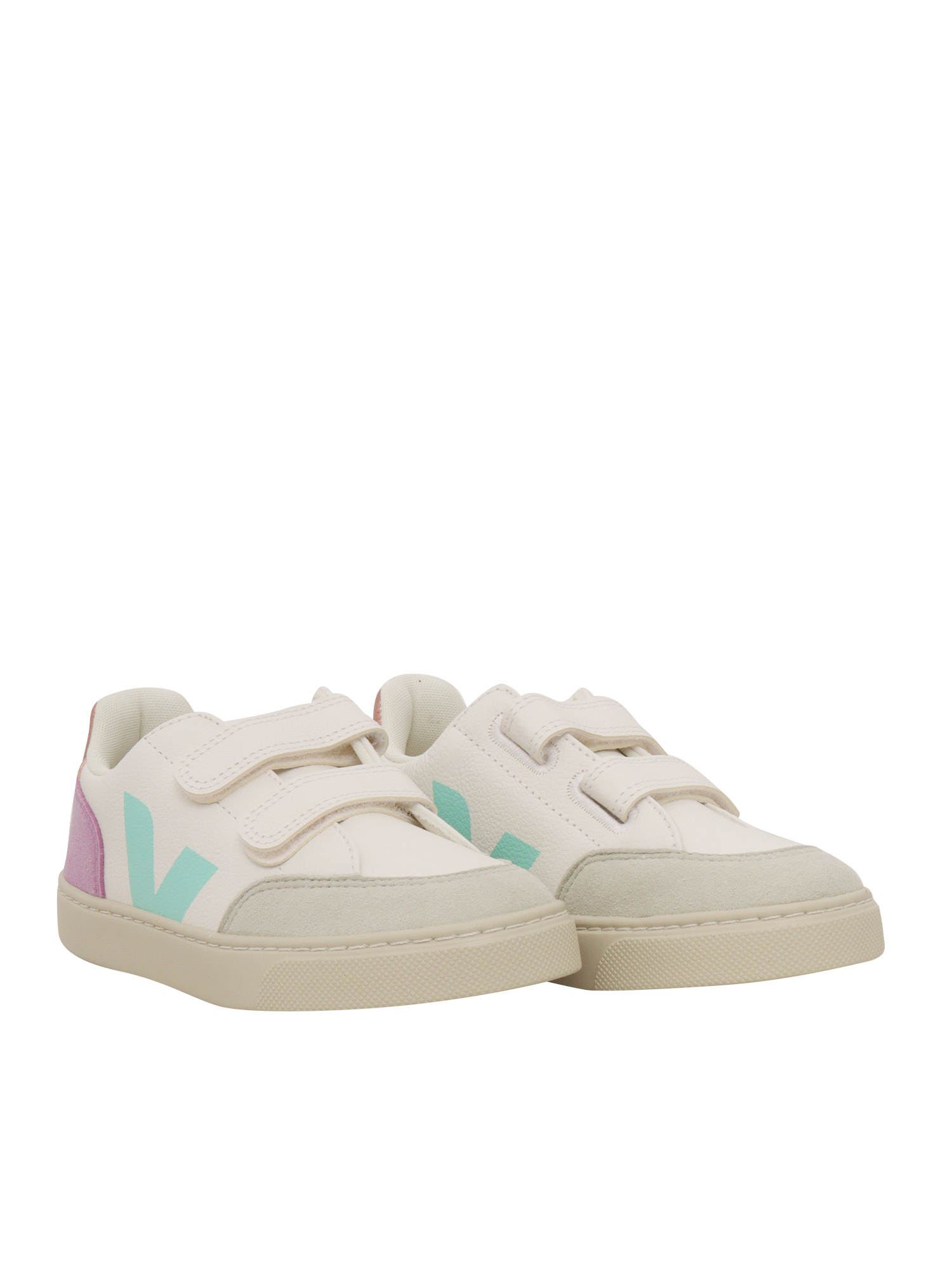 Small V-12 Leath Whi_multi-Orchid Sneakers White Kid