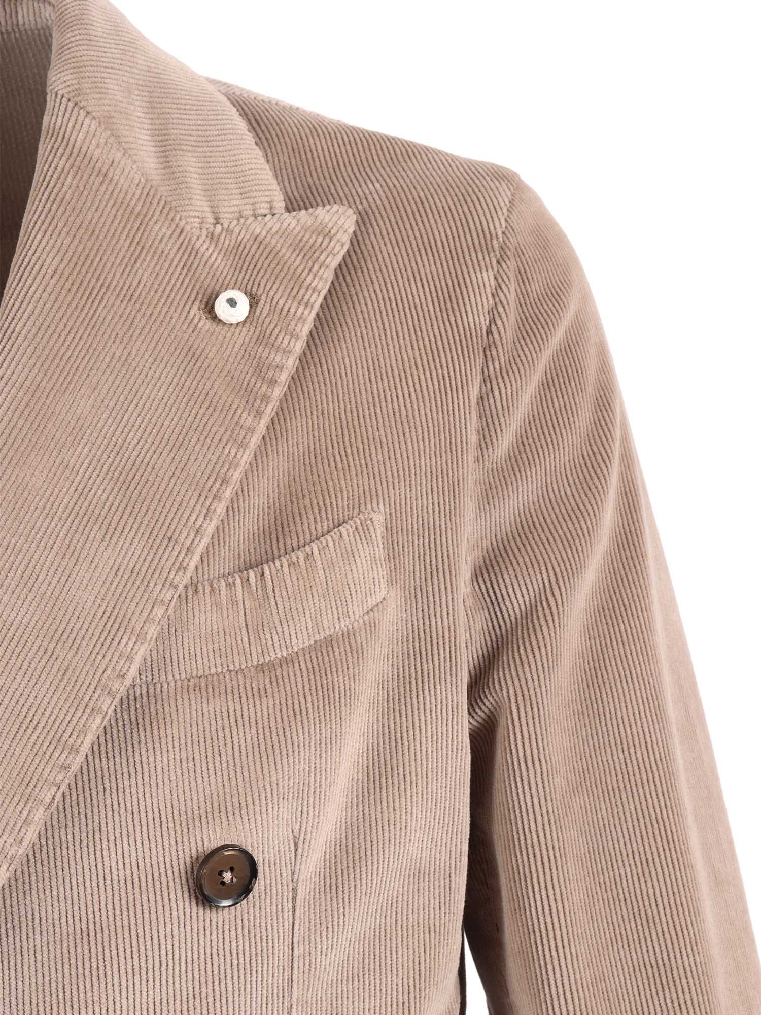 Jacket Beige Cotton Modal Elastane Single Breasted