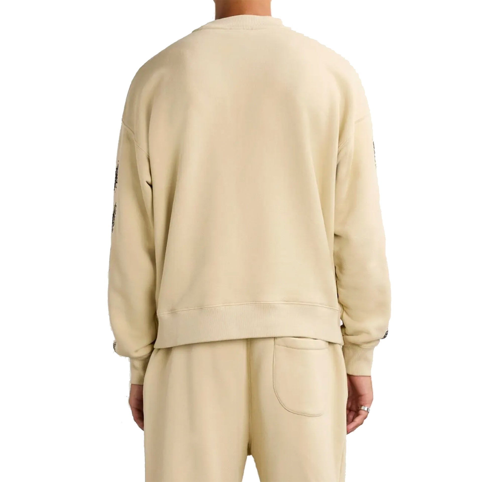 Off-White Logo Sweatshirt Beige Cotton
