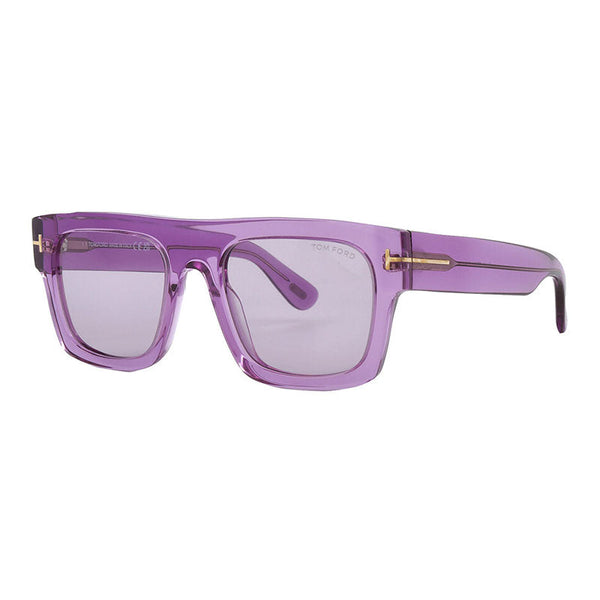 Tom Ford Sunglasses Square Full Rim, Transparent Violet Frame And Lens Ft071181y