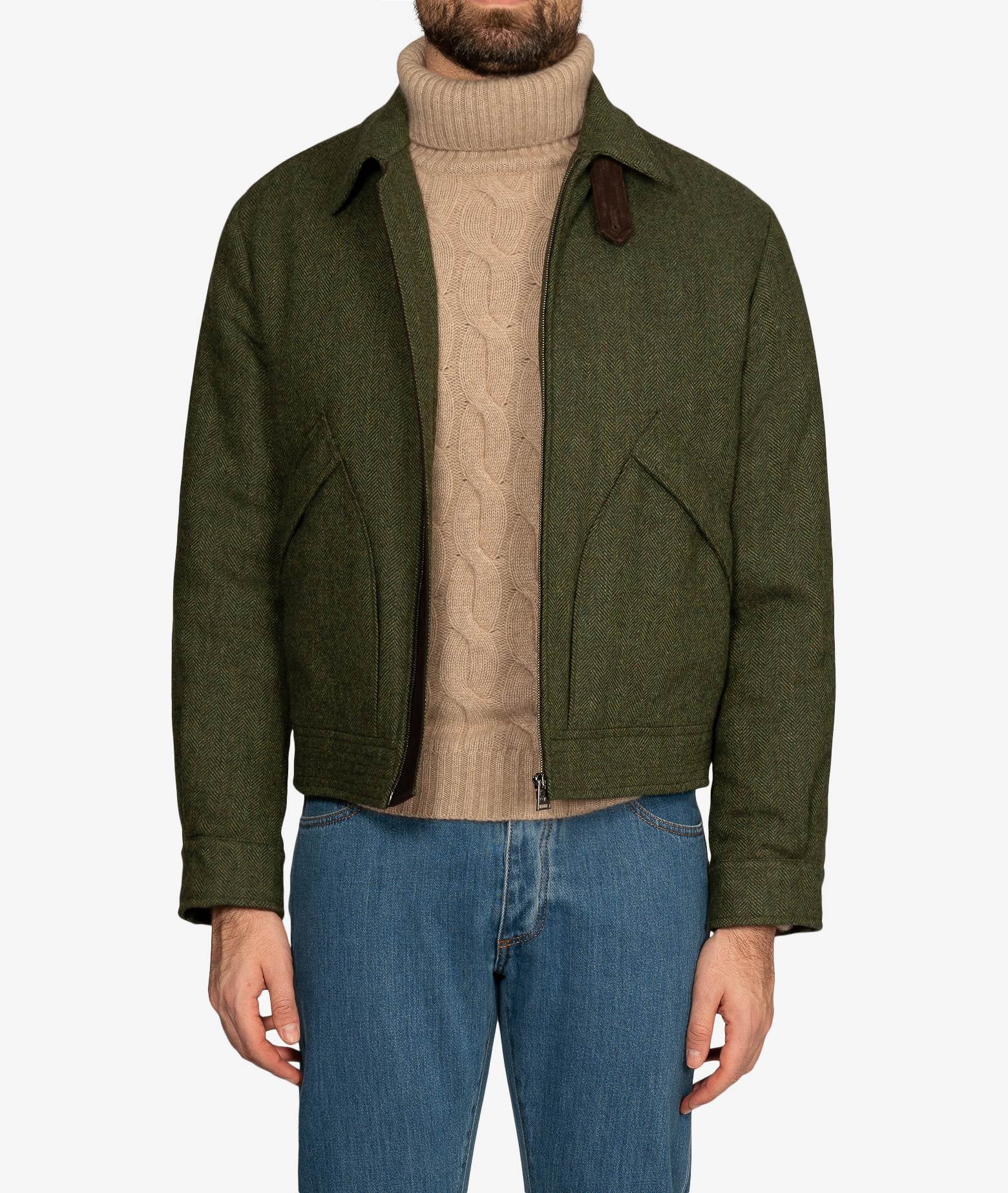Casual Wool Jacket Altaj Green Sportwear Blouson