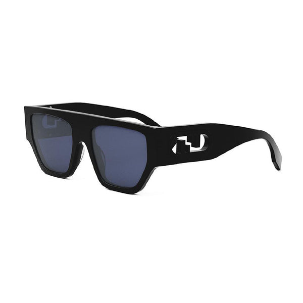 Fendi Fe40108u 01v Shiny Black-Light Blue Black/light Blueblue Sunglasses