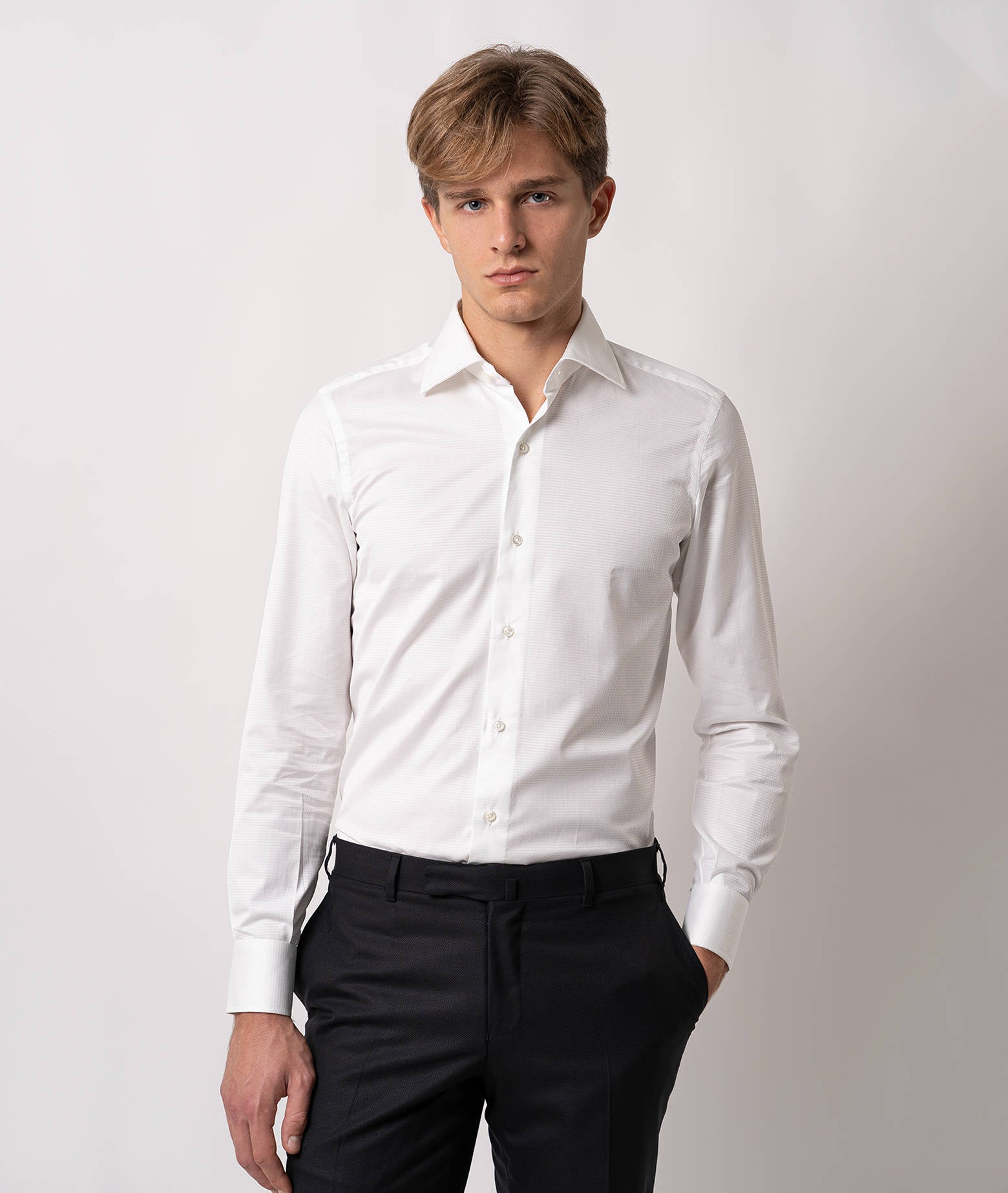 Tailored Cotton Shirt Montmartre White Hand Made