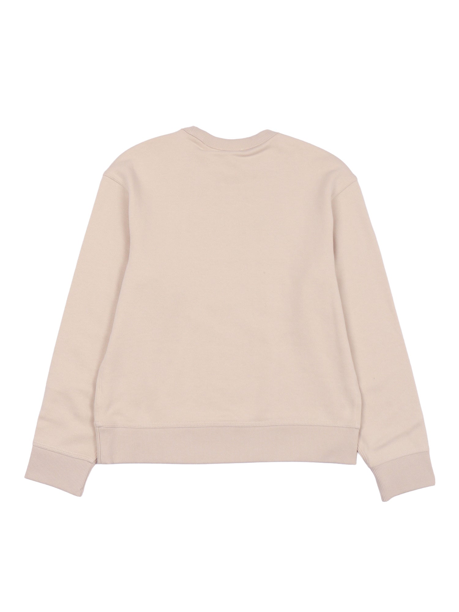 Kid Boy Sweaters White Cotton Crewneck