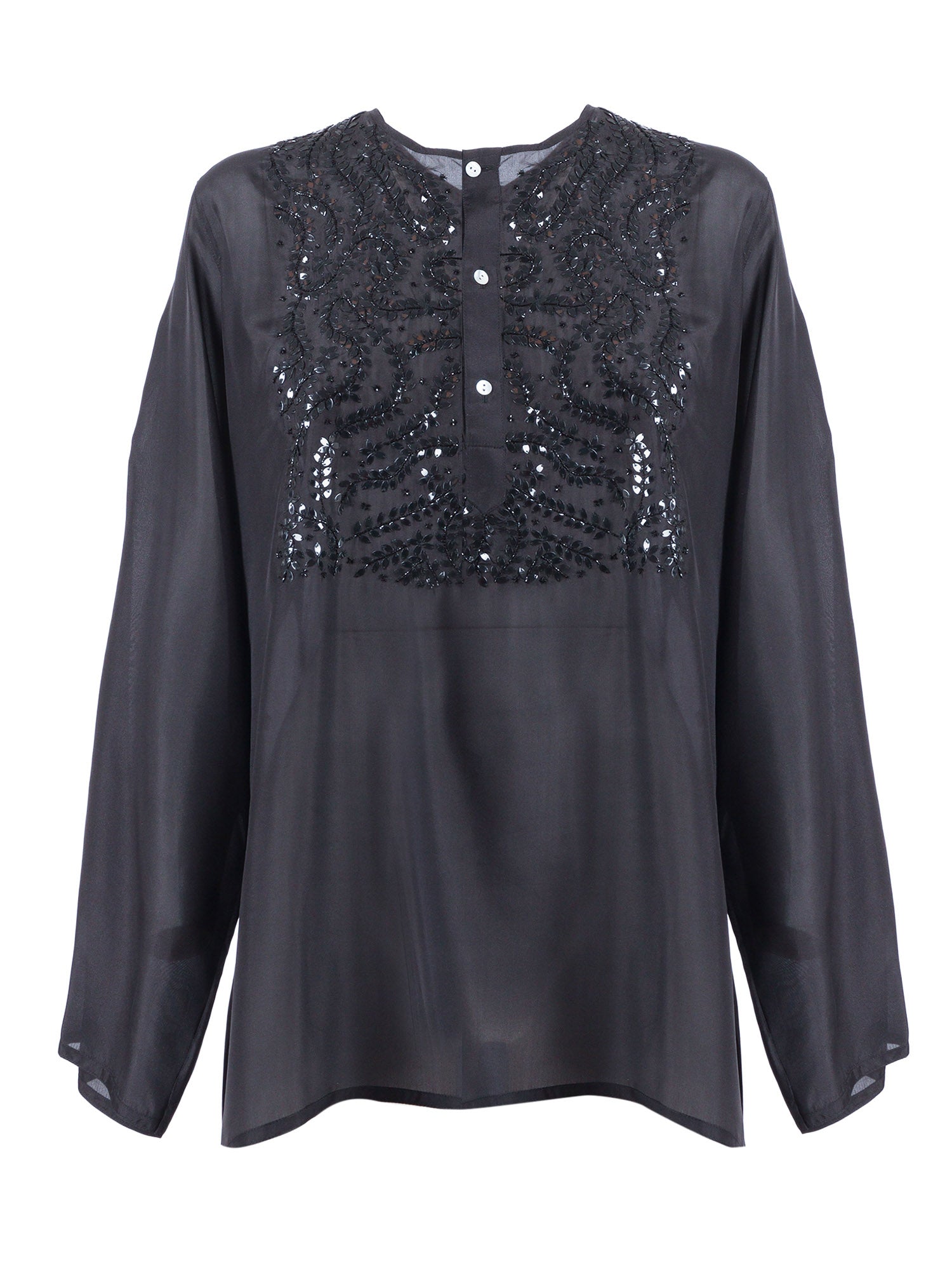 BLOUSE Black Silk