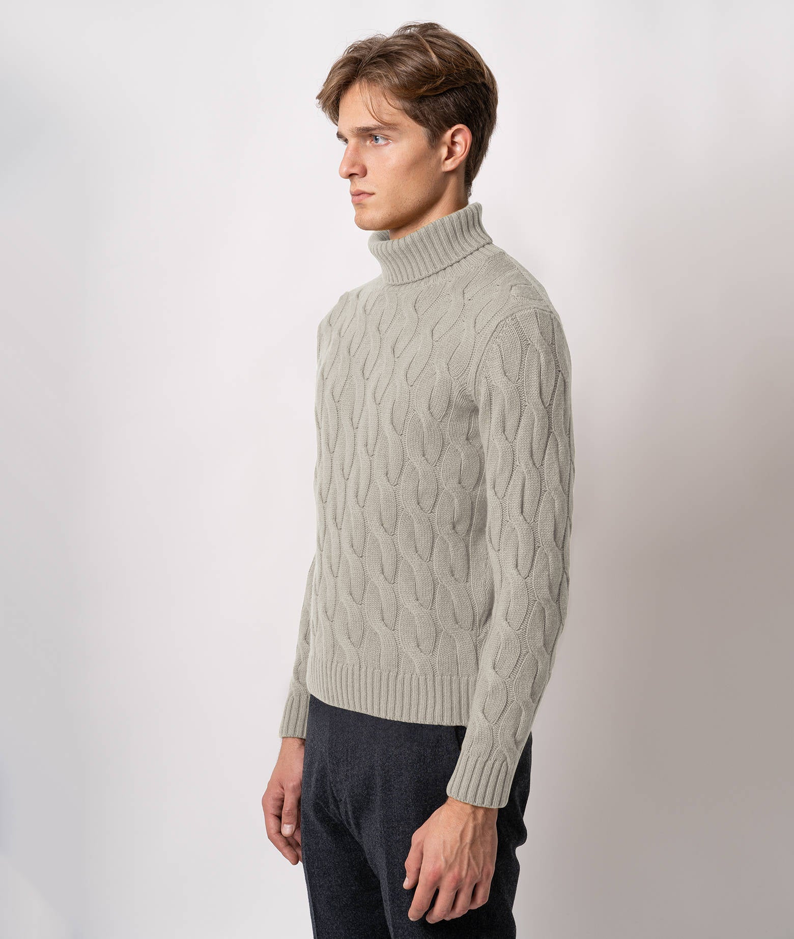 Turtleneck Cashmere Sweater Lapponia Green Maglieria Dis/lav Pesante