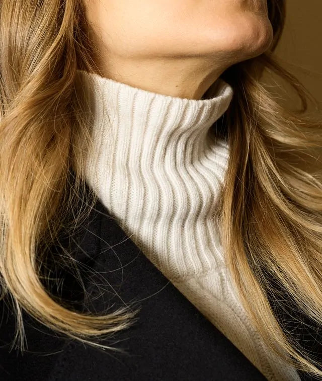 Turtleneck Cashmere Sweater Lapponia Lightgray Maglieria Dis/lav Pesante