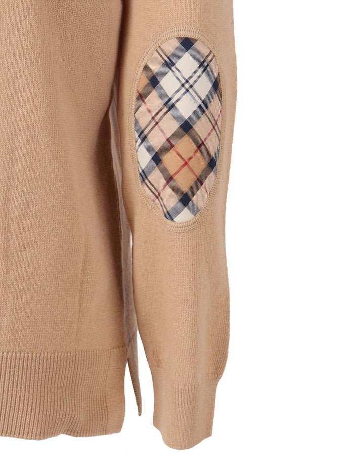 Pendle Crew Knit Camel Wool Cotton Crewneck