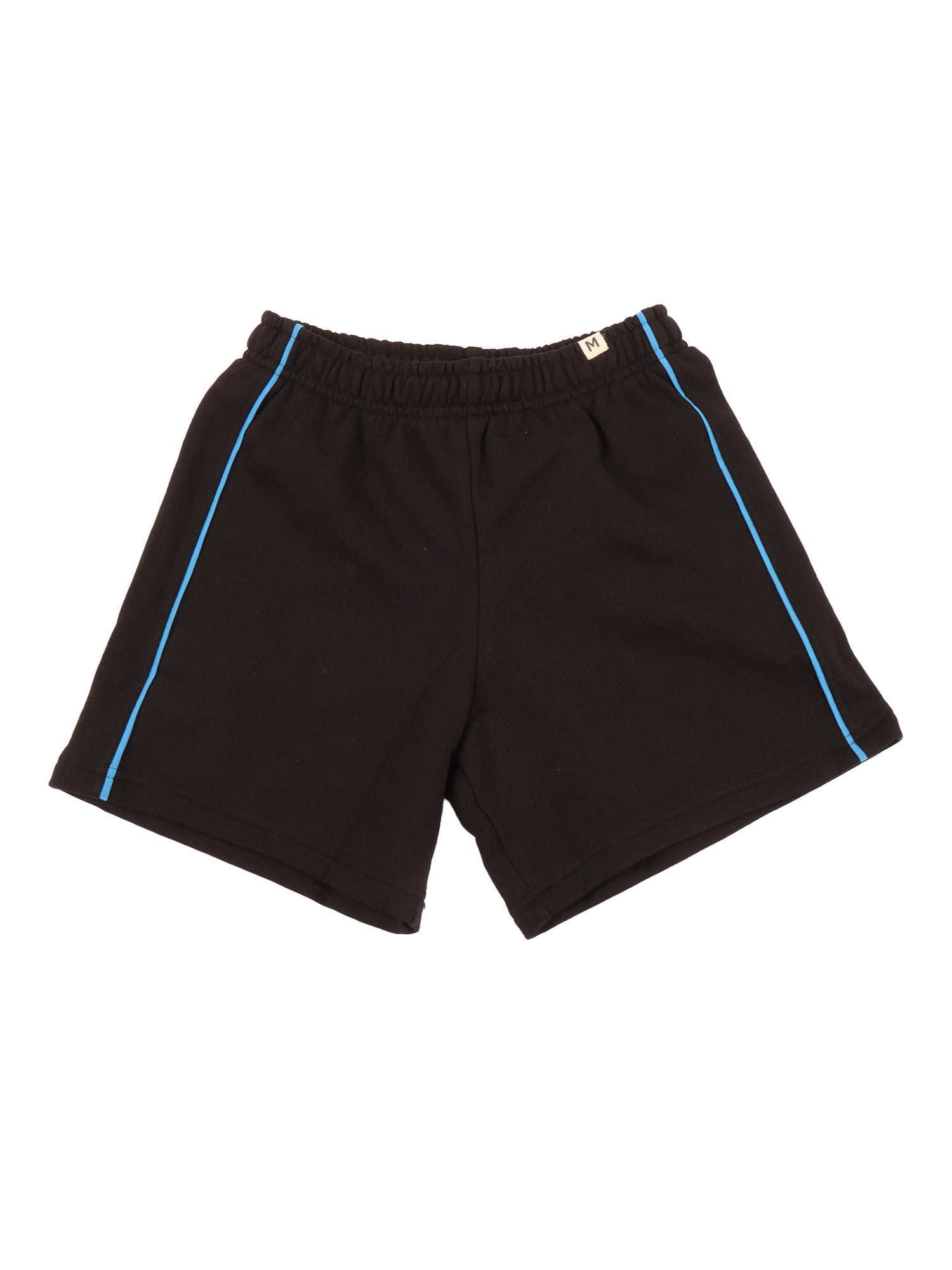 Plain piping sweatshorts Black Organic Cotton Short