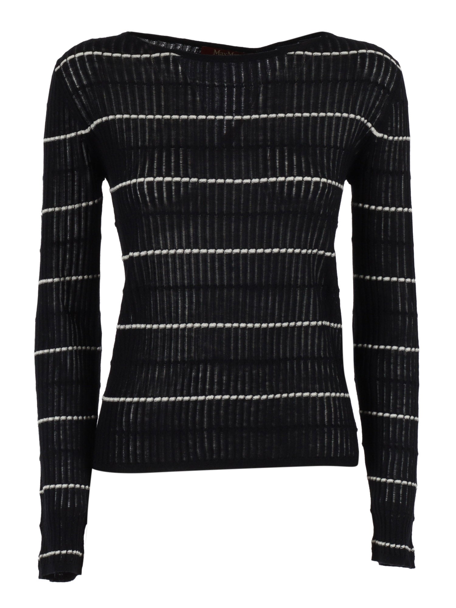 SWEATER Blue Silk Wool Crewneck
