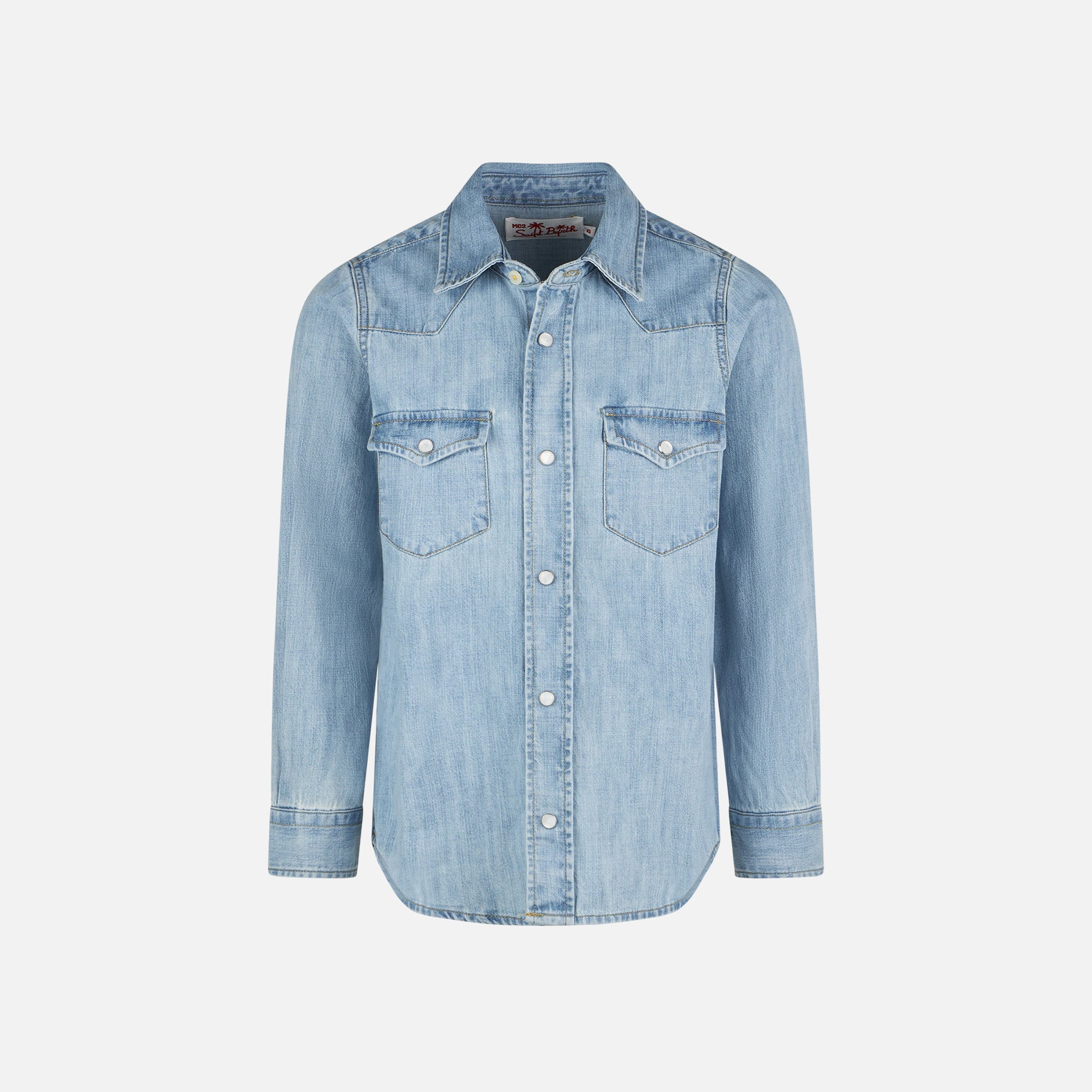 Boy Denim Linen Shirt Blue