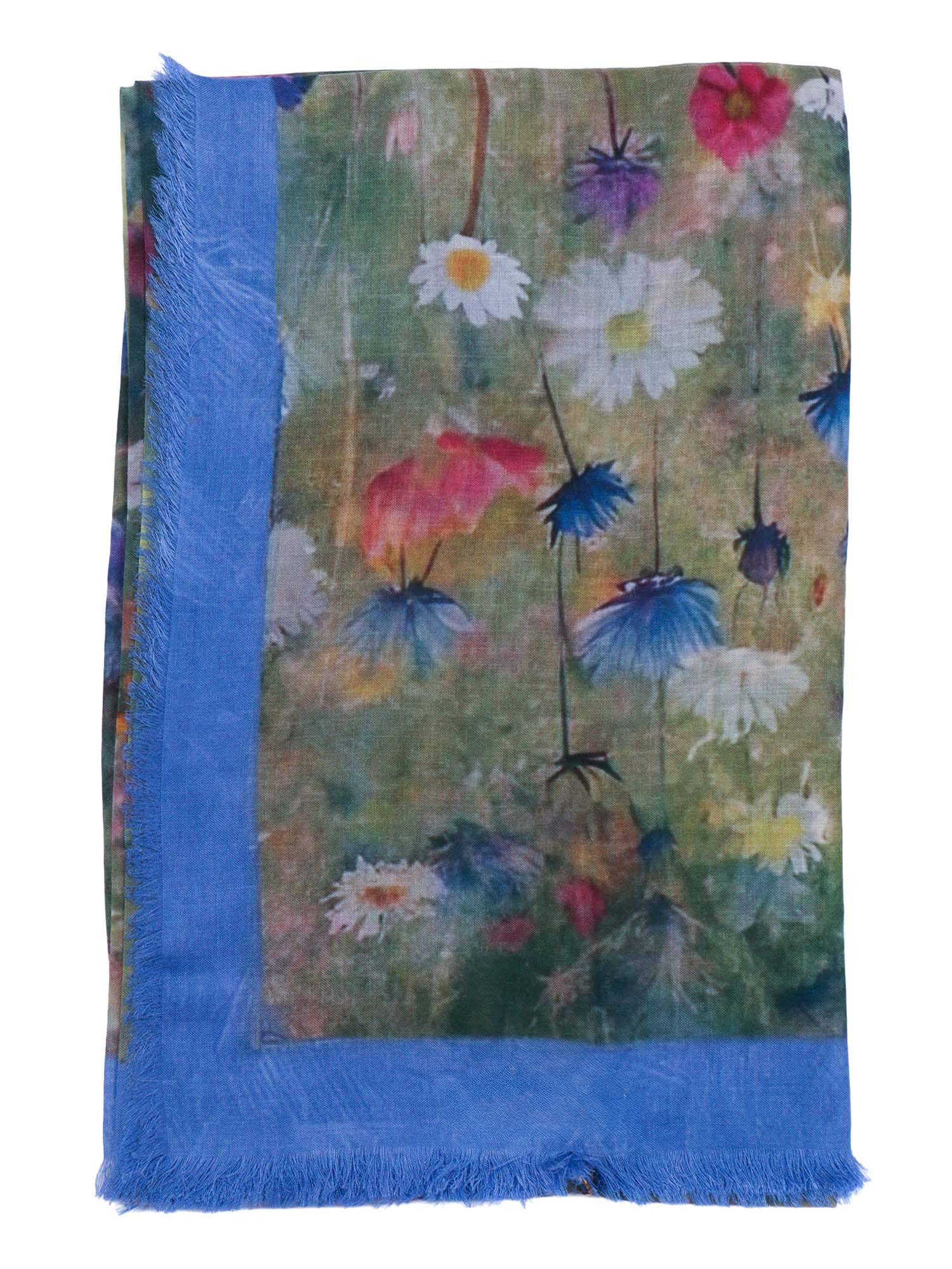 Perla Stole Blue Modal Silk Scarf