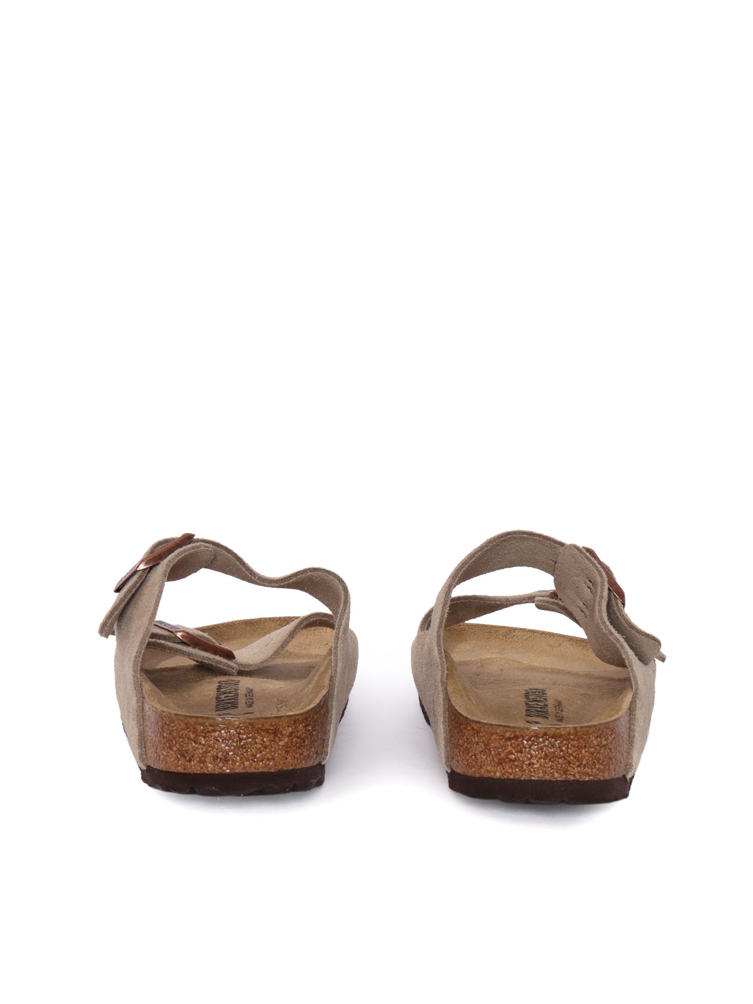 Arizona taupe, Suede Leather Tortora Sole In Eva Sandal