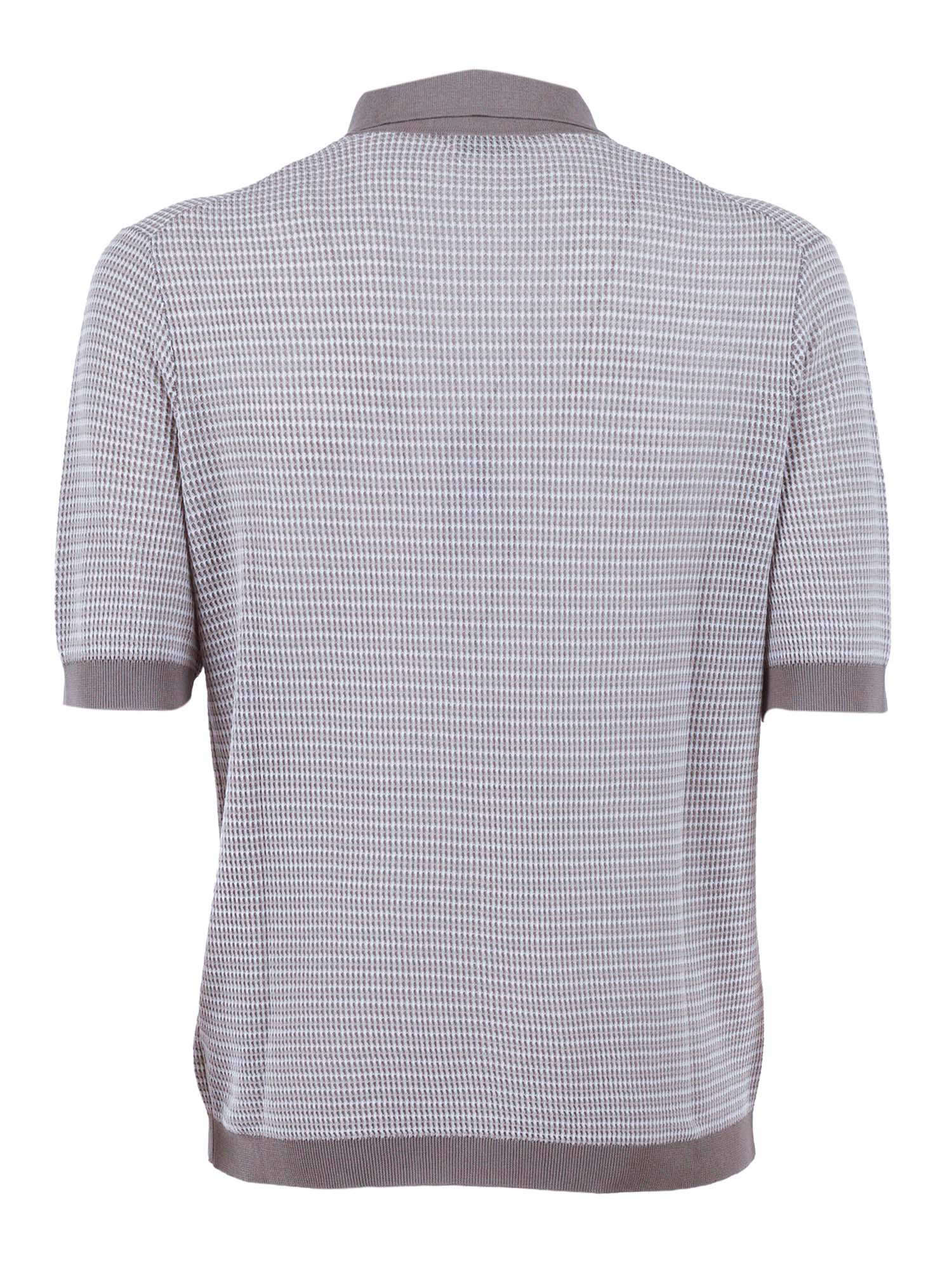 SHORT SLEEVE POLO Grey Cotton Sleeves