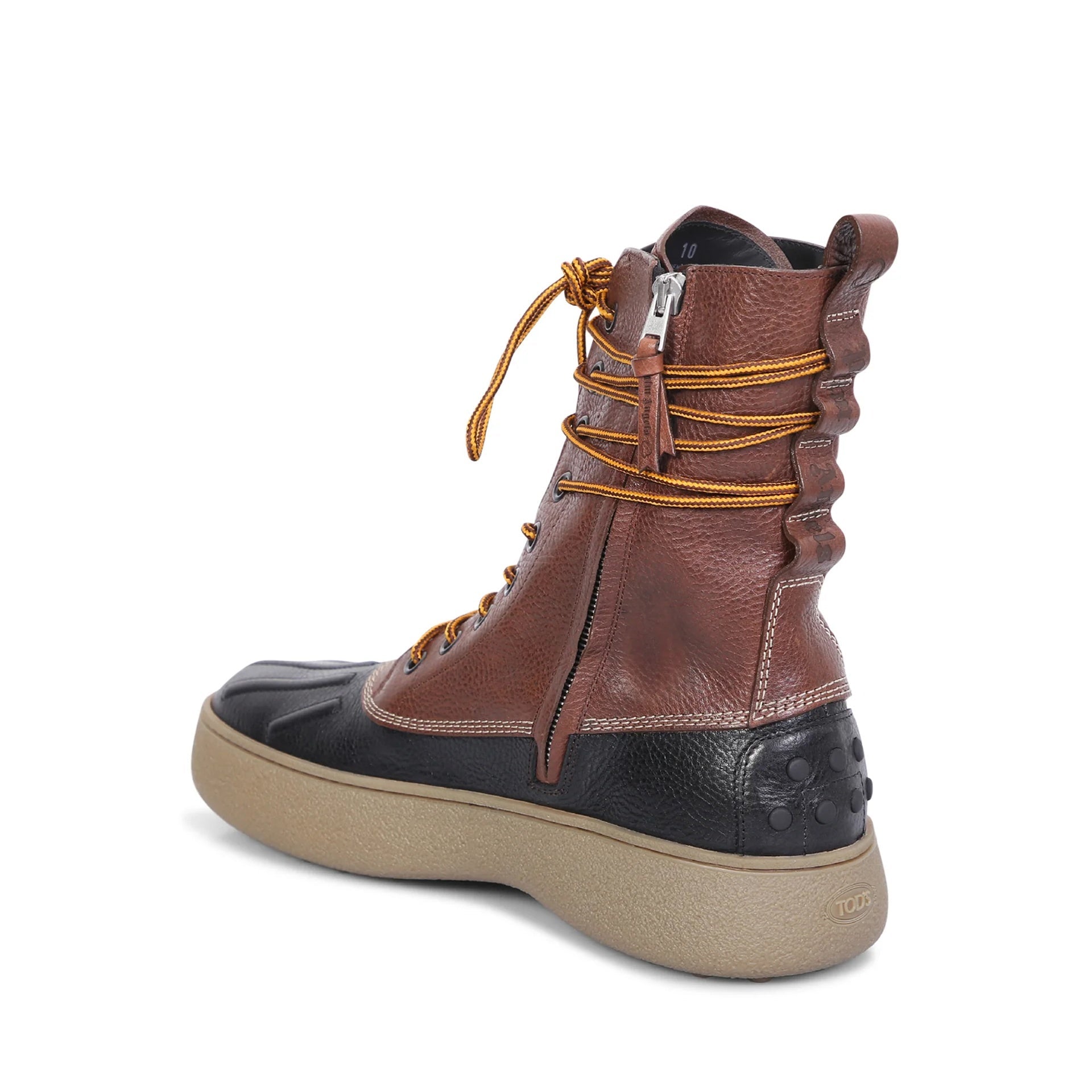Tods X Moncler Palm Angels Leather Boots Brown Calf