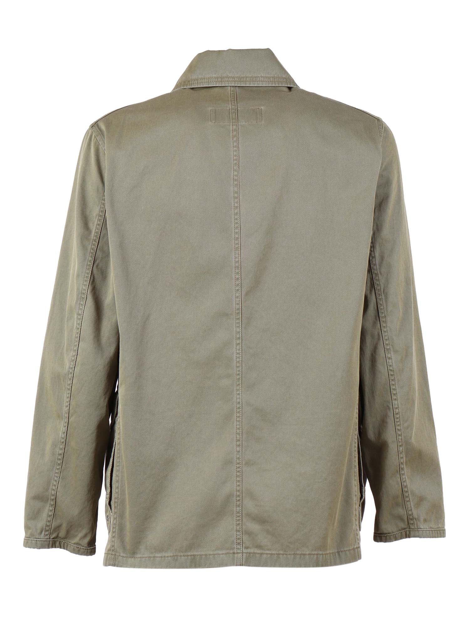 4 GANCI ARCHIVE CABAN COAT Green Cotton Jacket