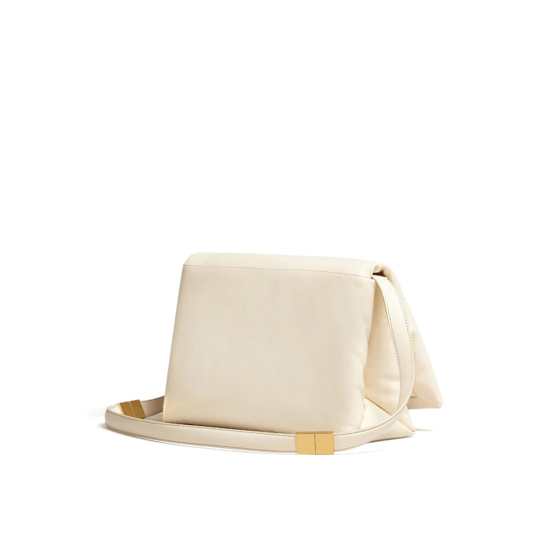 Padded Leather Bag White Calf