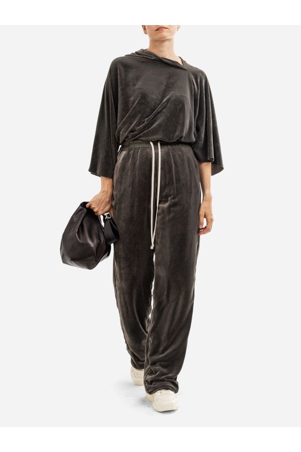Rick Owens Chenille velvet trousers in gray