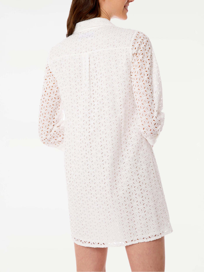 White Helena Embry Sangallo Shirt Dress