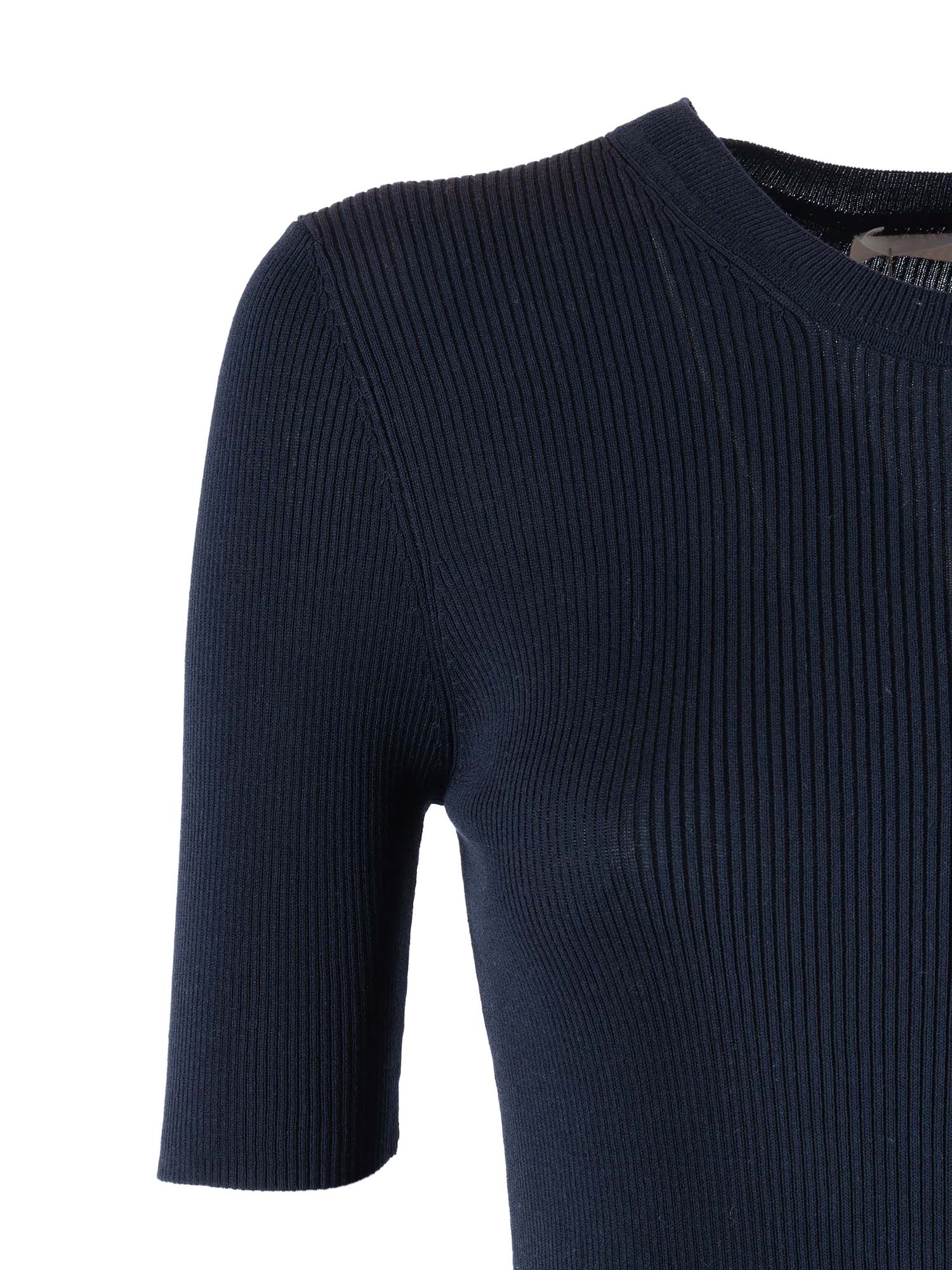 S-L SWEATER Blue Cotton Polyamide Crewneck