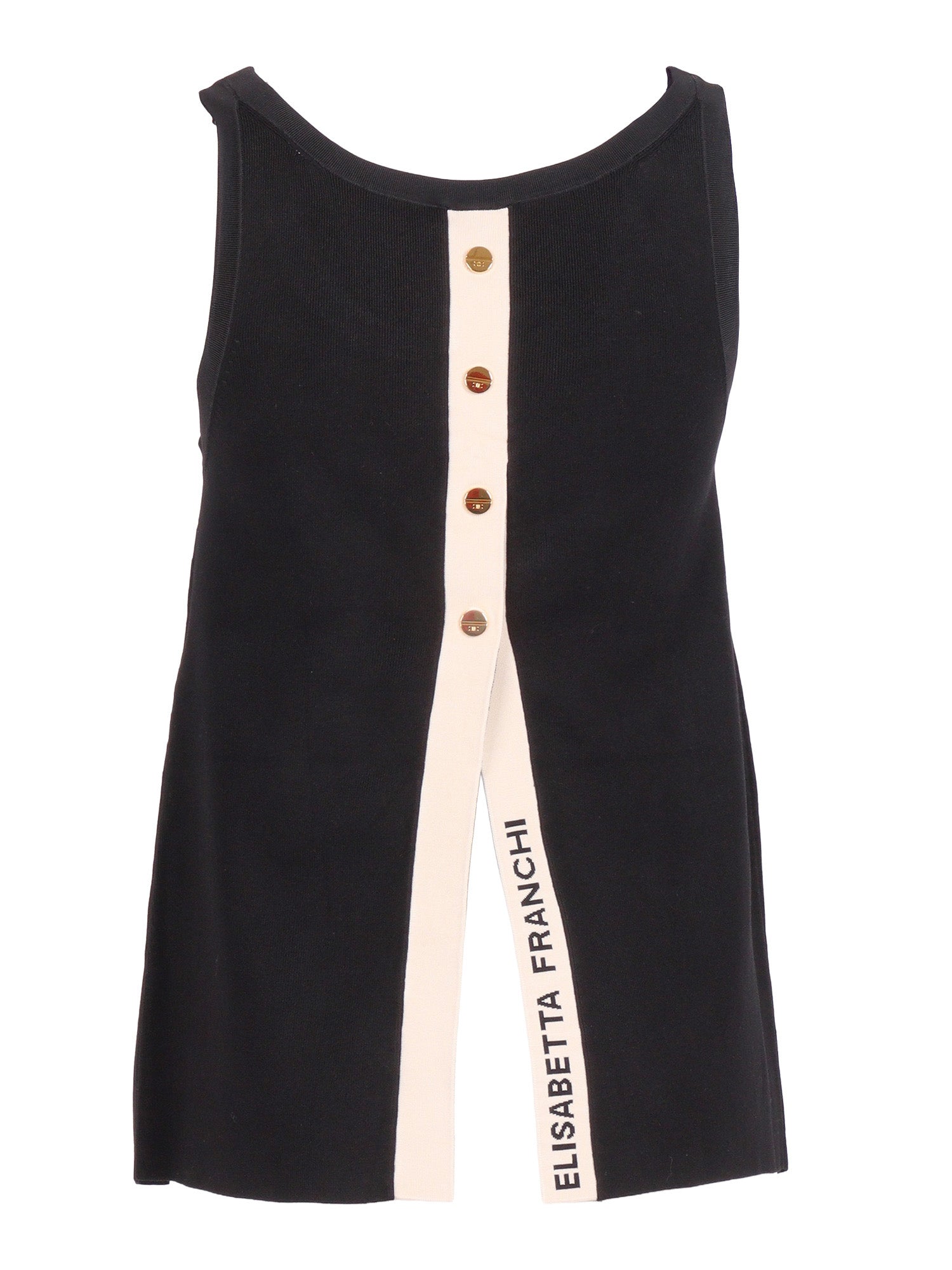 KNITTED TOP Black Viscose Polyamide