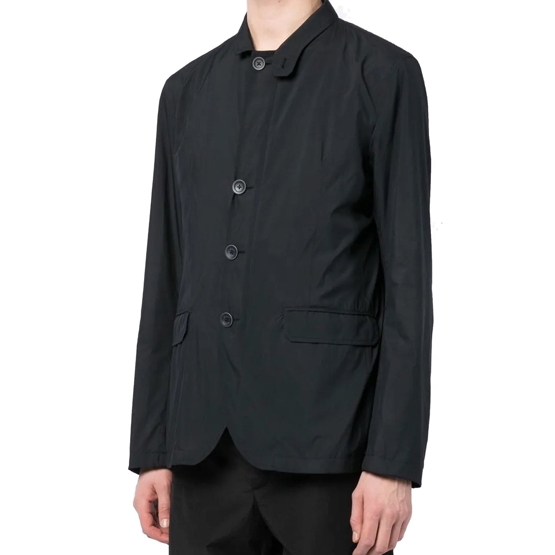 Herno Button-Front Casual Jacket Black Polyester