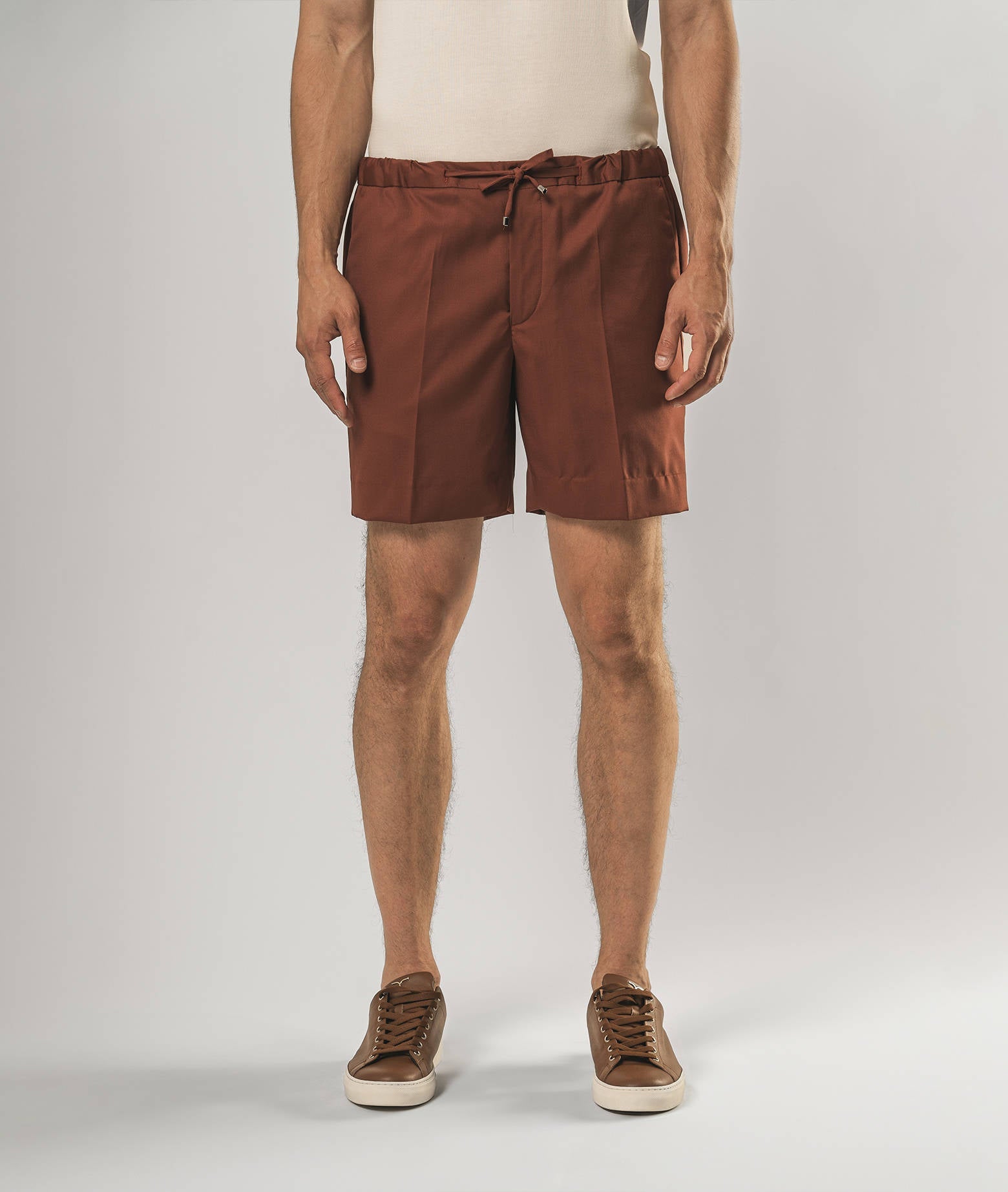 Wool Shorts Positano Beige Sportswear Trousers