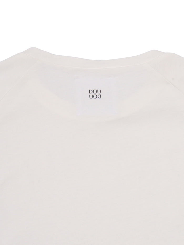 T-SHIRT-TOP White Cotton Elastane Short Sleeves T-shirt
