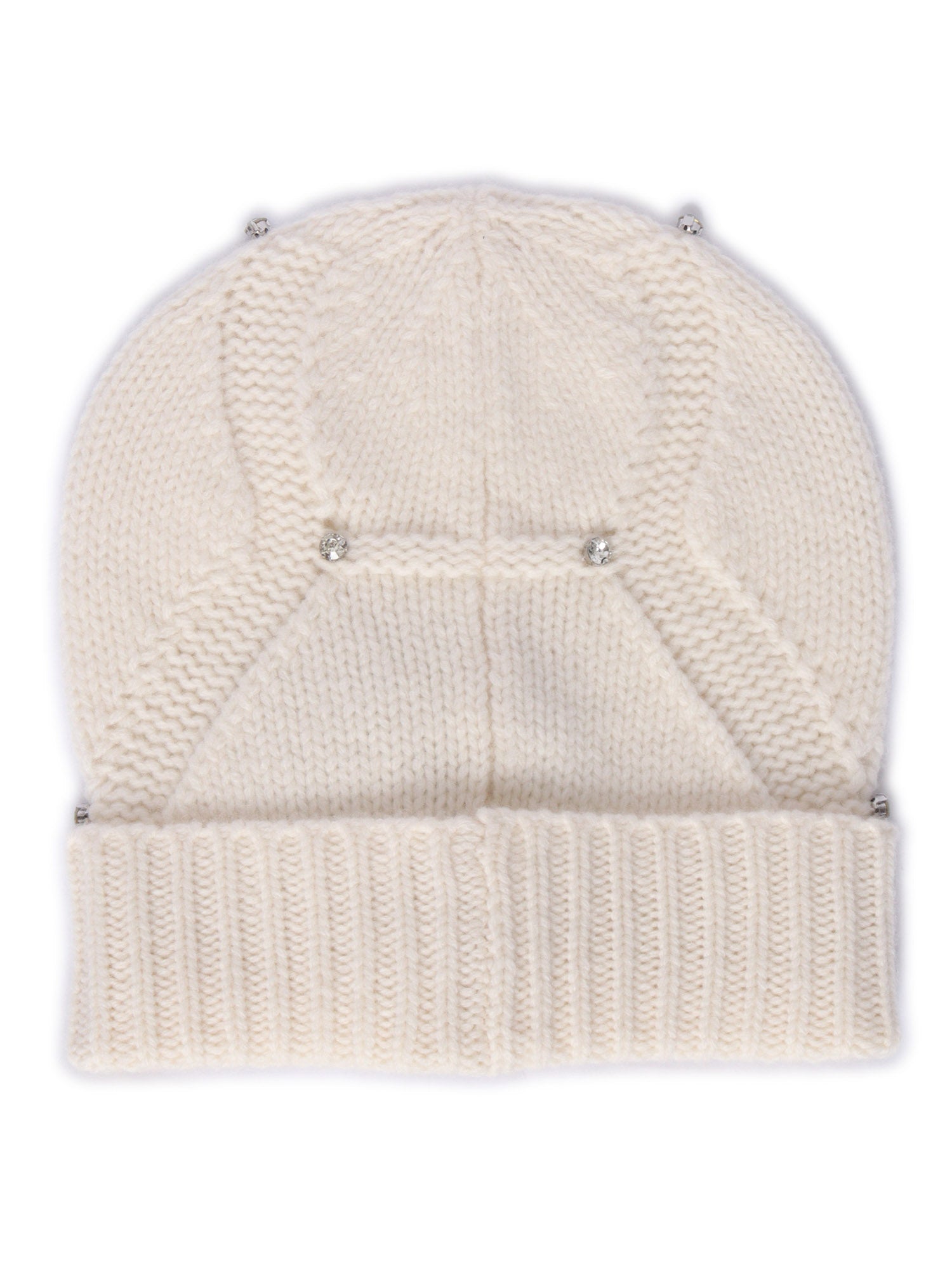 Hat With Caboucon Embroidery White Wool