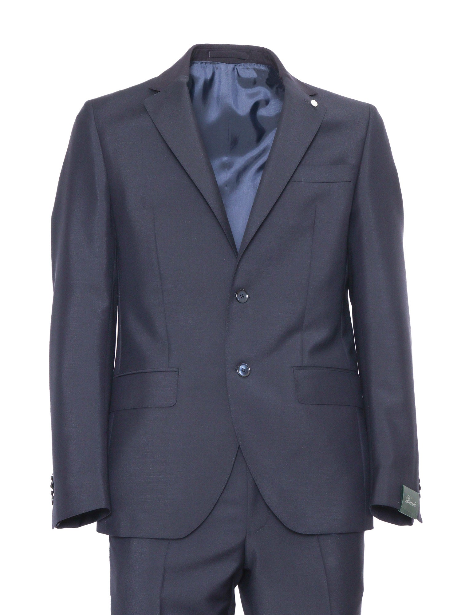 Single-Breasted Suit Blue Virgin Wool Single Breasted Dress