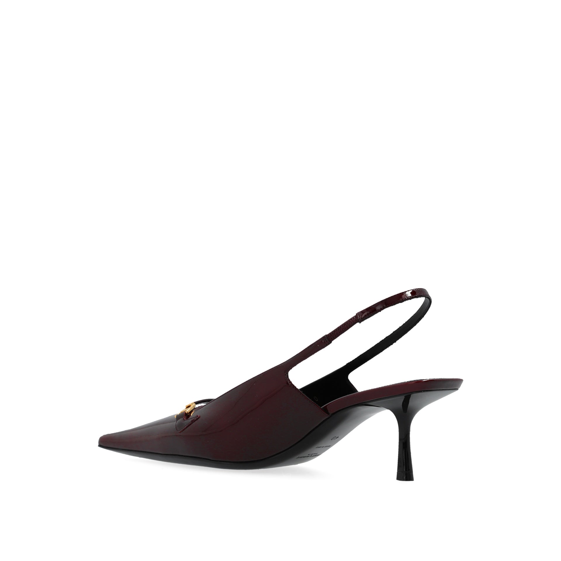 Carine Leather Slingback Pumps Burgundy Calf