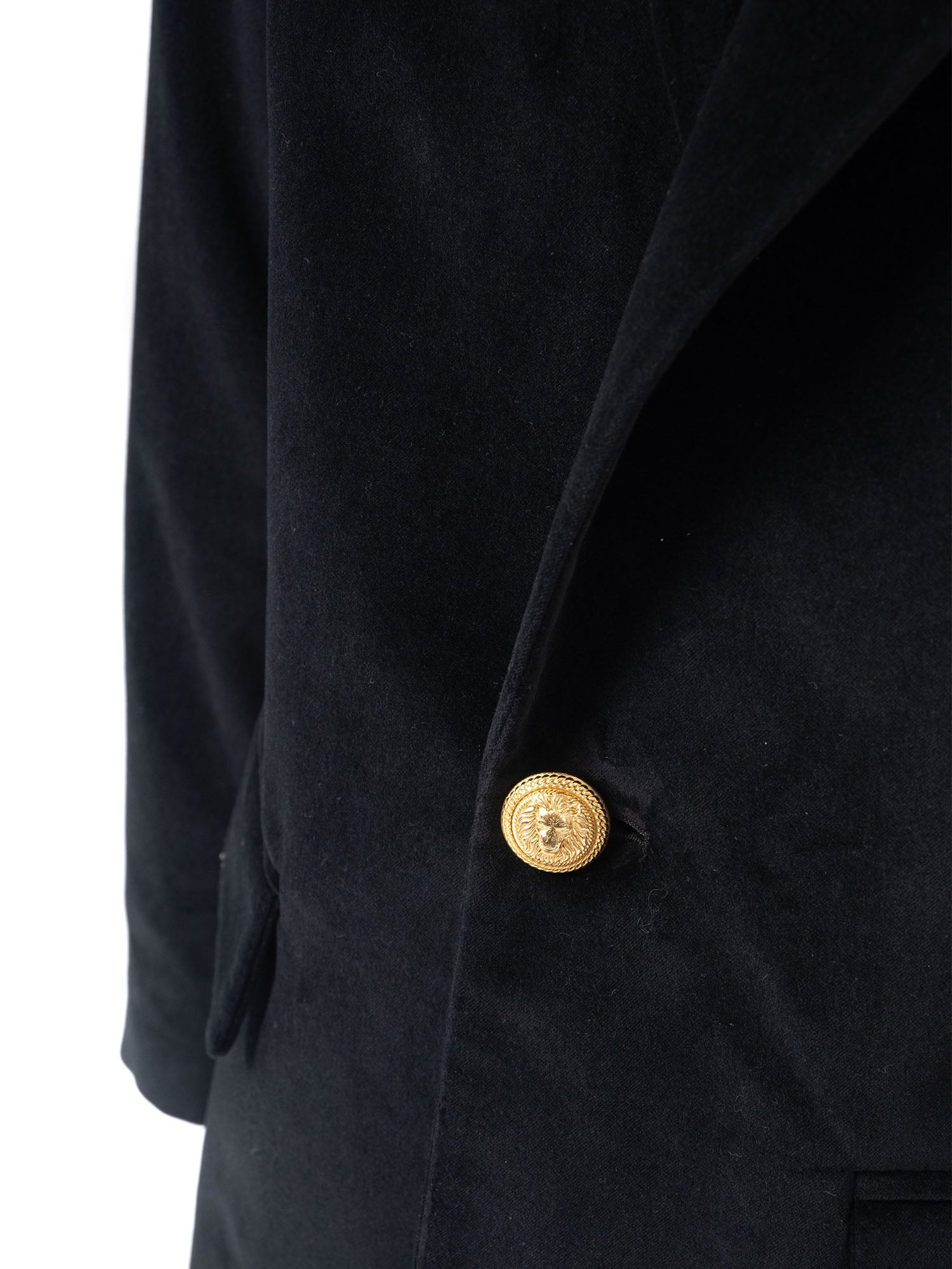 Suit Jacket Black Cotton Lining Viscose