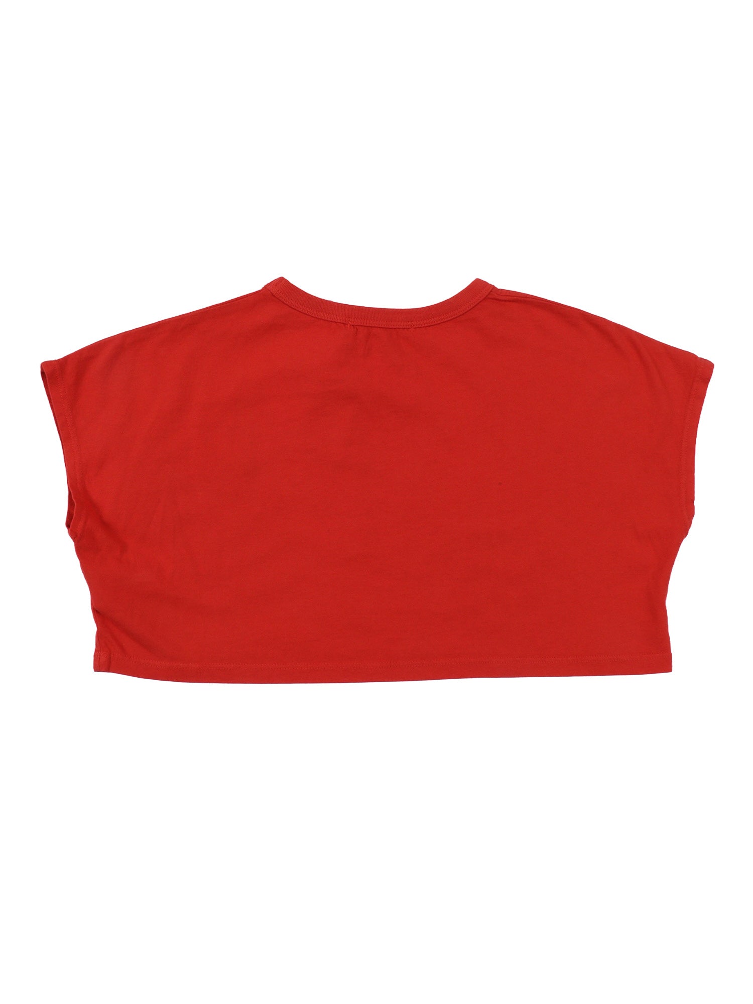 Farm Adventure cropped T-shirt Red Organic Cotton Short Sleeves