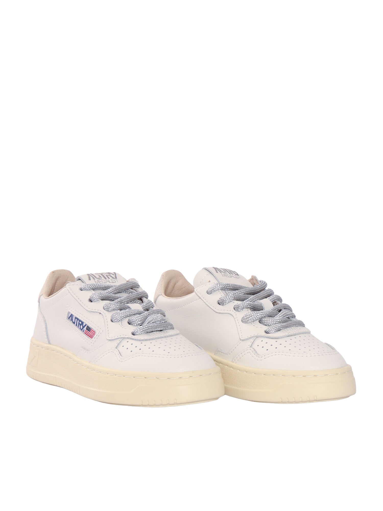 MEDALIST KIDS LOW KID LEA-SUEFOUR WHT-SILV SNEAKERS White