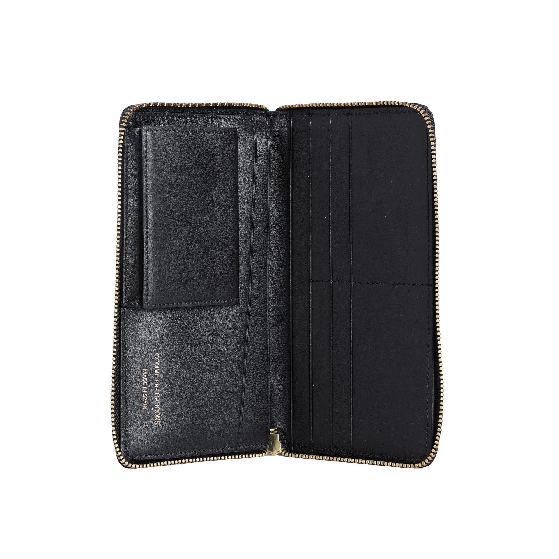 Comme Des Garçons Logo Wallet Black Cowhide
