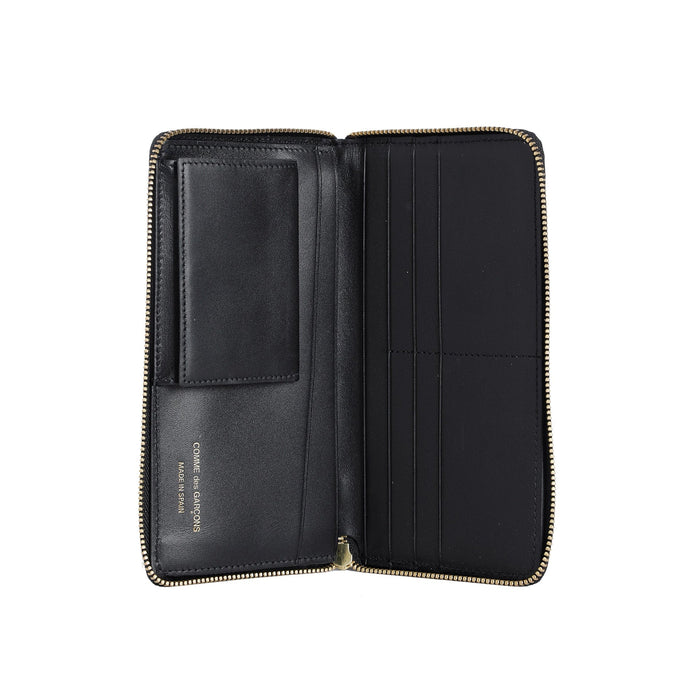 Comme Des Garçons Logo Wallet Black Cowhide