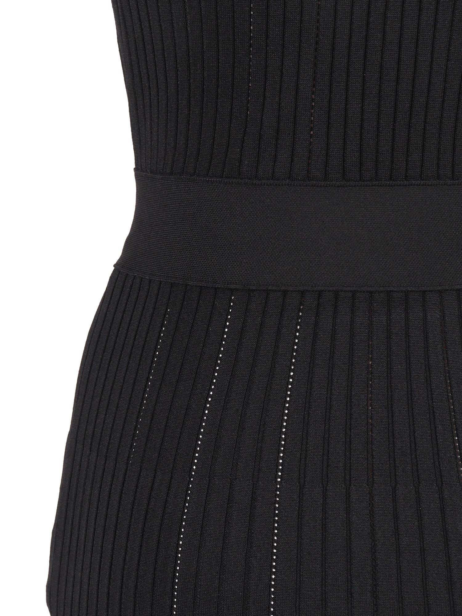 KNIT DRESS Black Viscose Polyamide Midi